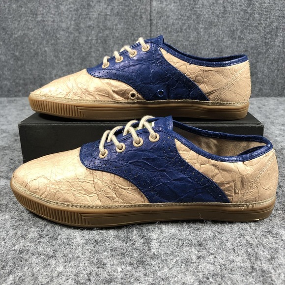 Civic Duty Shoes Women's Size 8 Paper Bag‎ Navy Blue CDL103 Tyvek Upper Casual - Picture 3 of 11